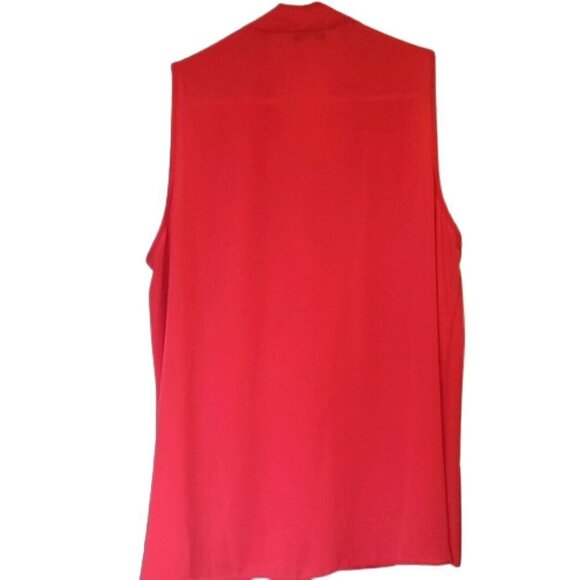 Next coral sleeveless V neck blouse Sz 18 - Picture 4 of 7